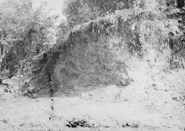 Morlatton Village, removing ramp for covered bridge (1970)