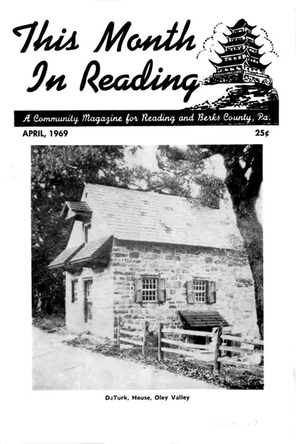 DeTurk photo on cover "This Month in Reading"