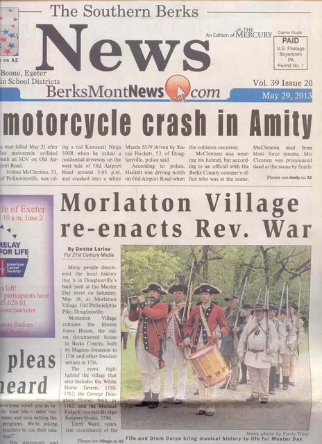 Morlatton, Muster Day article page 1 (2013)