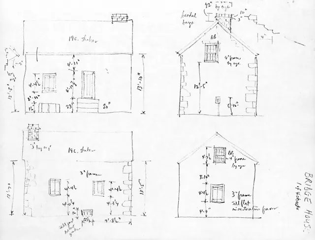 Michael Fulp House, unfiled HABS drawings 1 of 4 (1992)