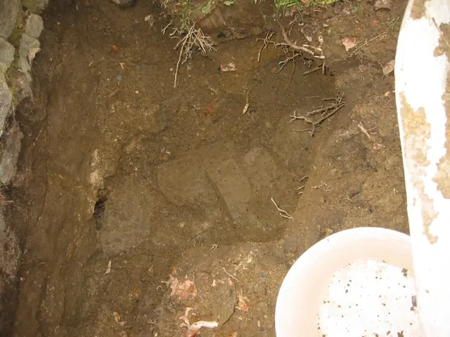 Exterior view of DeTurk masonry cellar-drain conduit