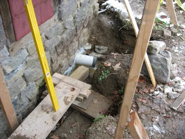 Restored east foundation wall of DeTurk kitchen