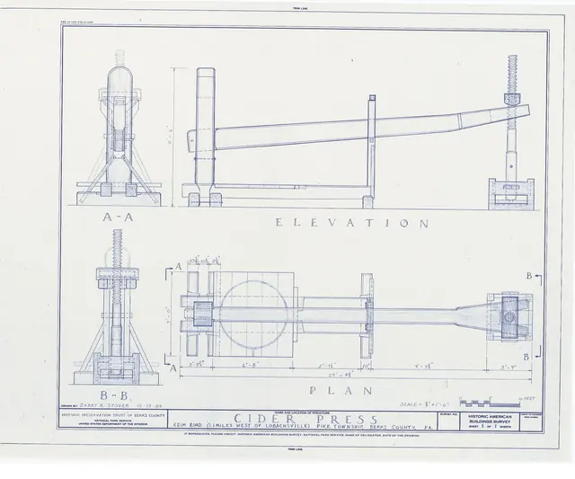 33: Plan and elevation drawings by Barry Stover
