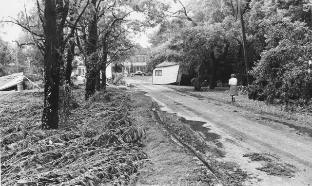 Morlatton Village, aftermath of 1972 flood