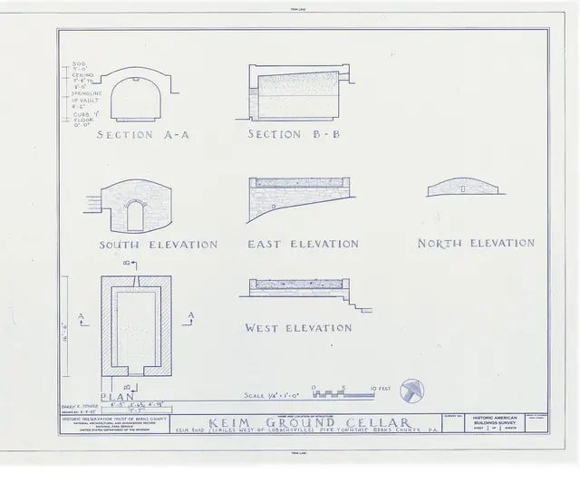 35: Plan and elevation drawings by Barry Stover