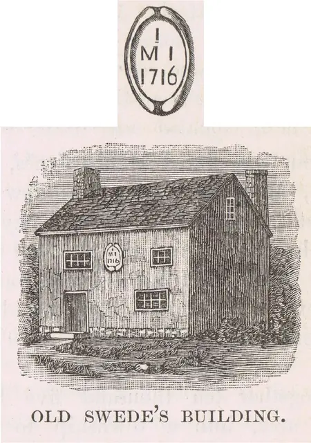 Woodcut perspective drawing of Mouns Jones House, image #1 (c.1886)