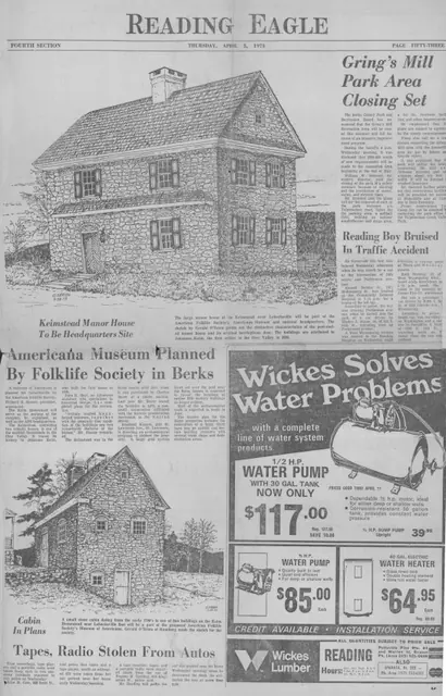 Keim, article & drawings re: Americana Museum (1973)
