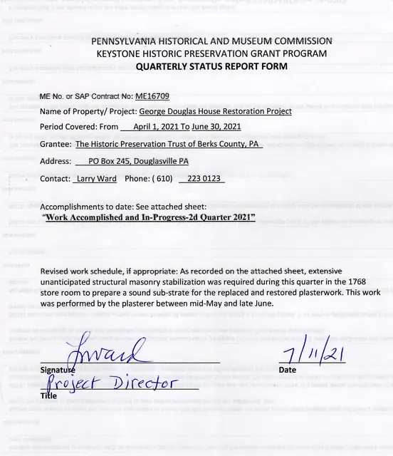 Quarterly Status Report Form