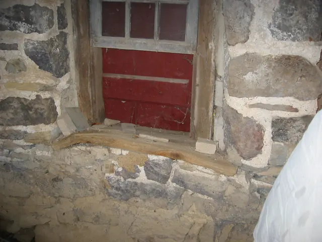 Interior view of DeTurk kitchen window before restoration (2009)
