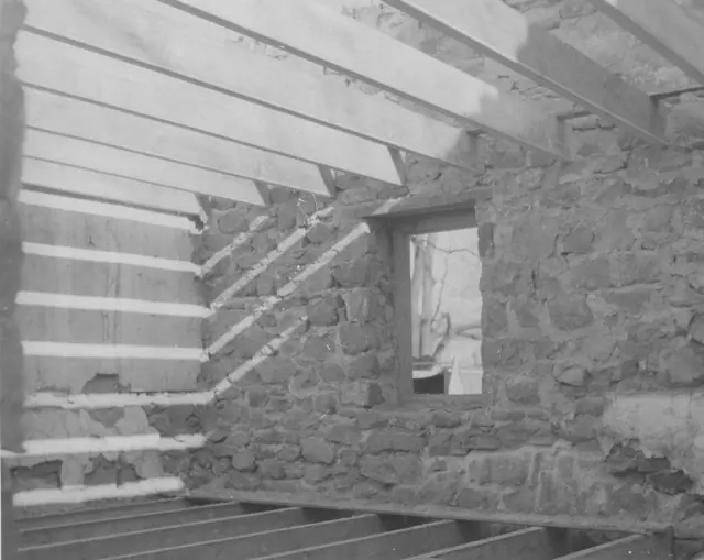 Michael Fulp House, replaced floor joists, SE interior perspective (1970