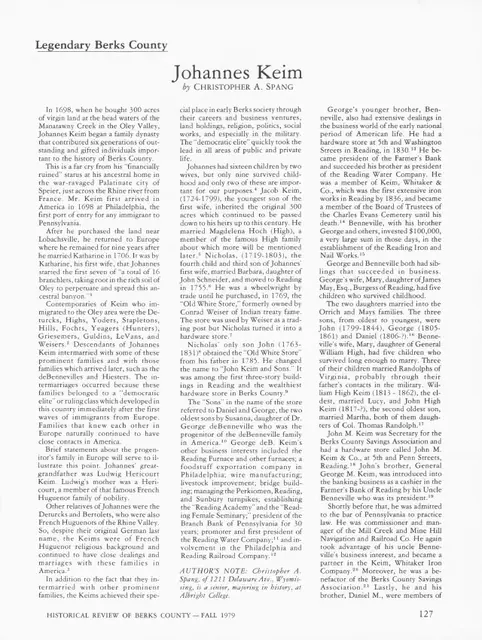 Keim, Family History, Page #1 (1979)
