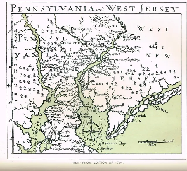 Falckner 1704 MAP: Digital reproduction of map published in a 1704 edition