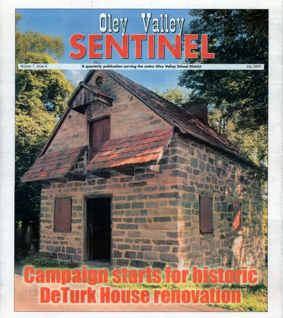 Deturk house, Oley Valley Sentinel cover (2009)